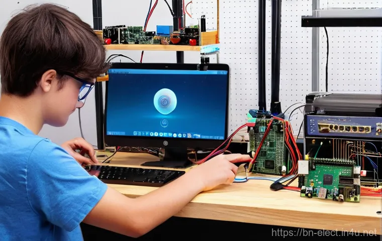 전자기기 자격증과 기업별 선호도 - **Prompt: A young adult (late teens/early twenties) electronics enthusiast, fully clothed in a casua...