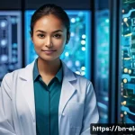 Home 19 전자기기 자격증 취득 후 진로 - The Visionary Electronics Engineer**
A diverse, confident electronics engineer, male or female, dres...